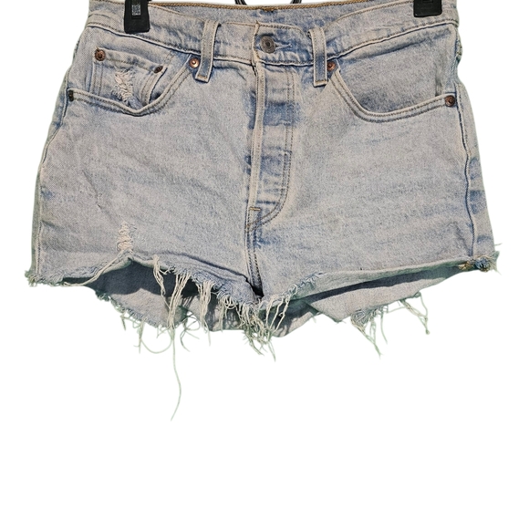 Levi's EUC Womens 28 Waist Distressed Jean Shorts - Picture 1 of 2